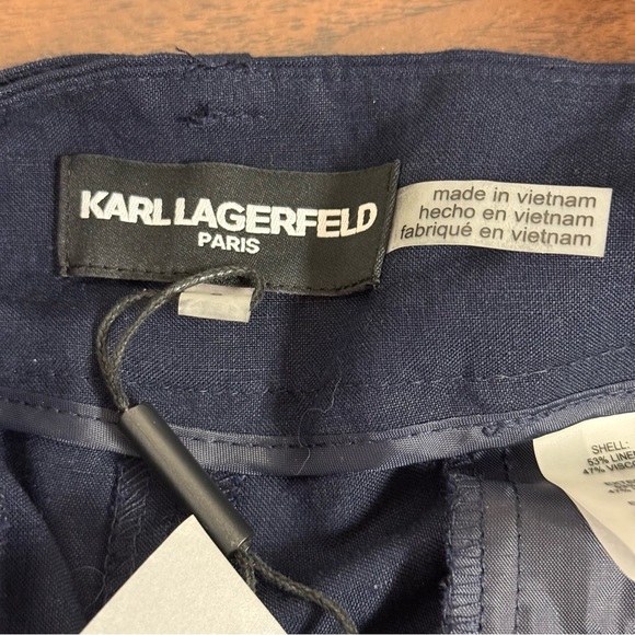 Karl Largerfeld Paris Woman's Navy Pants. Size 8 - Picture 5 of 8